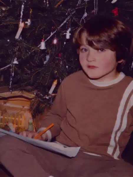 Lars Nelissen als kind kerstmis